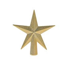 Zlatá plastová hvězda s pěti hroty, 12,5 cm.