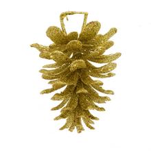 Zlatý malý šiška s třpytkami, 11 cm.