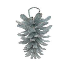 Malý stříbrný šiška s glitry.