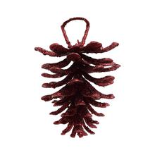 Malý bordový šiška s třpytkami.