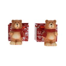 Medvěd v taštičce mix, keramický dekorativní prvek.