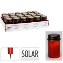 SVIEČKA led SOLÁR červ svetlo