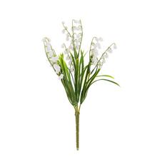 Umělé konvalinky v bílé barvě, 28 cm.