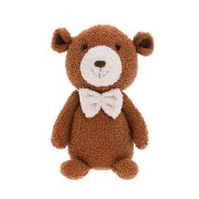 Hnědo-bílý textilní medvěd