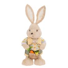 Zajíček s košíkem v béžové a žluté barvě.