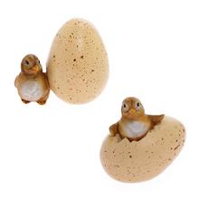 Kohout s vajíčkem mix, poly, 6,5x4,5x6,5 cm