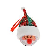 Vánoční koule se Santou Klausem, červená a zelená čepice.