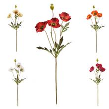 Umělé květy máku v mixu barev.