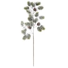 Zasněžená borovicová větev se šiškami, 69 cm