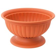 Mísa na stopce Gazon ve zlaté, oranžové a černé barvě.