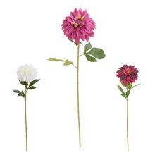 Umělé květy Dália mix, 3 kusy, různé barvy.