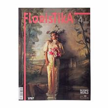 Obálka časopisu Floristika 4/2025 s modelkou a květinami.