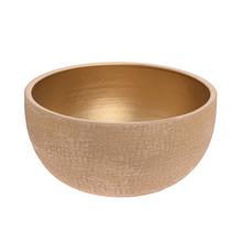 Keramický obal mísa ve zlaté barvě.