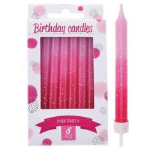 Růžové party svíčky 8 ks