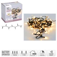 LED světýlka s teplou bílou barvou, 192 LED, s časovačem a 8 funkcemi.