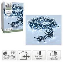 Vánoční řetěz s 400 LED diodami, studená bílá barva, 8 metrů dlouhý.