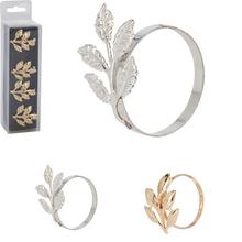 Ubrouskové kroužky s listy, sada 4 kusy.