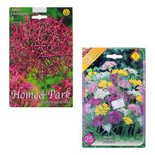 Směs cibulí Allium Mix II s barevnými květy.