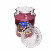 Vonná svíčka ve skle s víčkem, červená