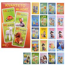 Dětské kartové hry mix s obrázky zvířat.