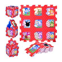 Pěnové puzzle se zvířaty a čísly pro děti.