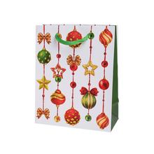 Vánoční papírová taška s ozdobami