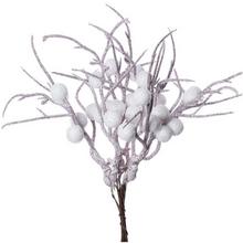 Zápich s bílými bobulemi na přírodní stonku.