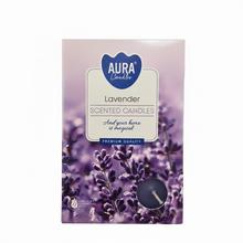 Svíčky s vůní levandule v balení.